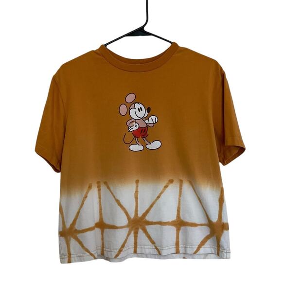 Disney Tops - Disney | Mickey Mouse Genuine Mousewear Tie-Dye Yellow T-Shirt Women’s Size M